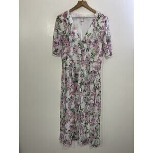 Milkmaid Cottage Fairy Romantic Coquette Floral Dress 8 Dainty Whimsical Prairie